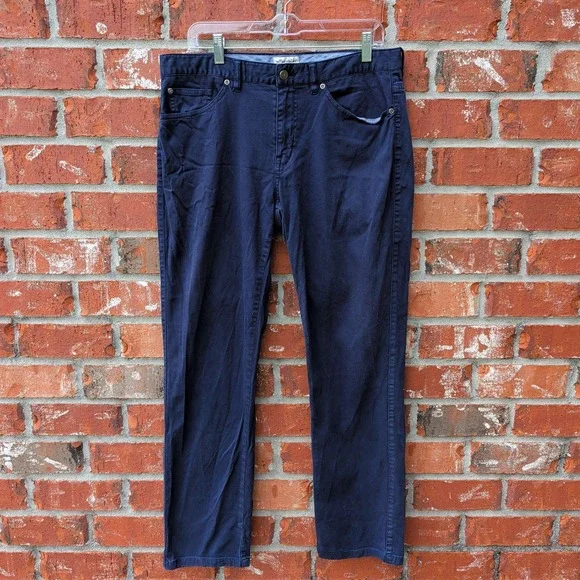 Peter Millar Five-Pocket Pants Men 34x30 Navy Blue Cotton Modal Stretch Straight