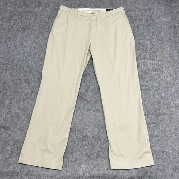 Polo Ralph Lauren Chino Mens 38x32 Beige Stretch Classic Preppy Career Business