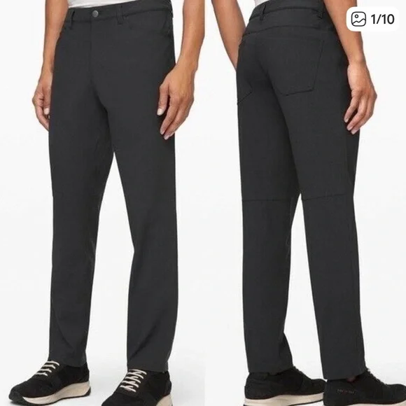 Lululemon ABC Classic 5 Pocket‎ Warpstreme Pants M5583S Black Mens Size 34