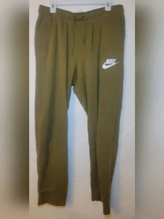 Nike Kids Olive Jogger Pants with White Logo