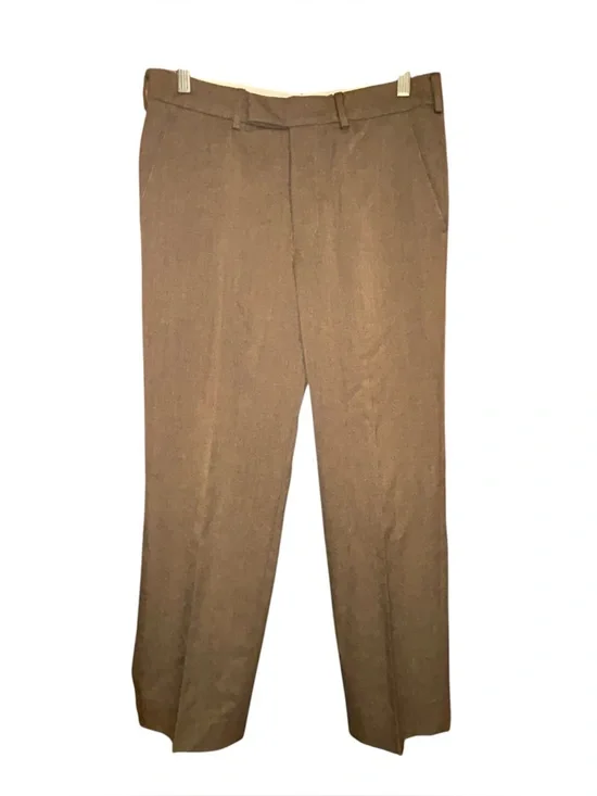Hörst Dress Pants European Fabric Wool Blend Men’s 32 Brown Luca Stretch