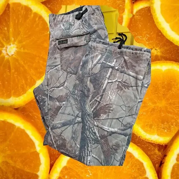 Realtree Men's Camo Baggy‎ Straight Leg Cargo Hunting Pants Size L