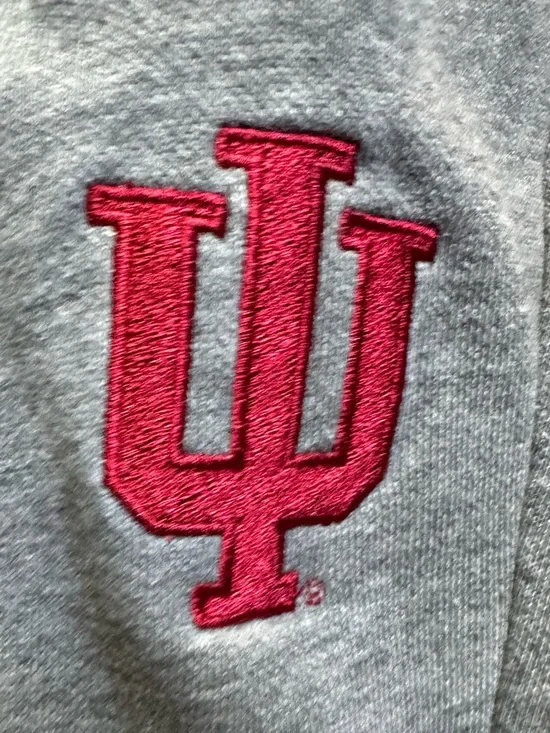 Champion IU Indiana University Logo Gray Joggers / Sweatpants XL