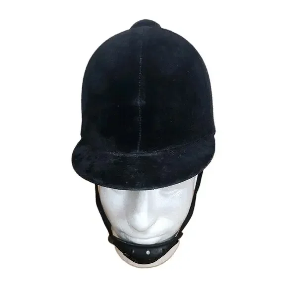 Vintage Tress & Co London Riding Helmet Velvet Hunt Cap Size 6 3/4 England