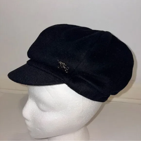 Burberry Newsboy Cap Women Size M Wool Cashmere Quiet Luxury Minimalist Poetcore