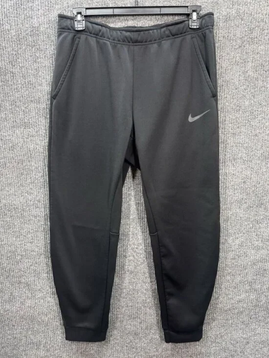 Nike Therma-FIT Men's Large Black Tapered Training Pants Sweatpants Wicking Gym