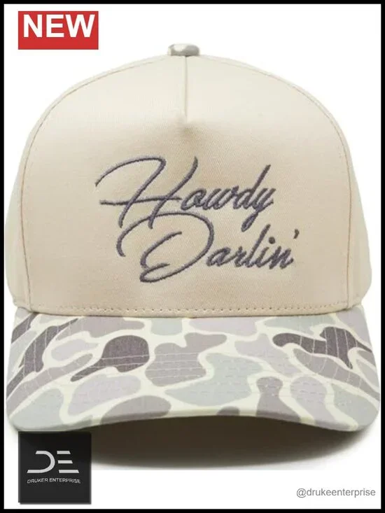 Vintage Canvas Snapback Hat - Adjustable Two Tone Cap for Men Women Funny