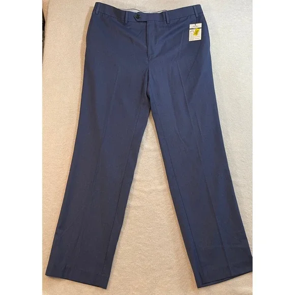 Ralph Lauren Comfort Flex Slim Fit Pants Mens 36x32 Blue Performance Dress Slack