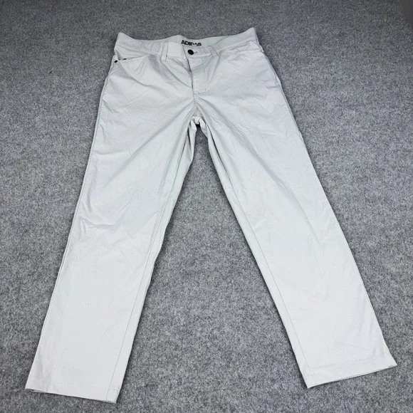 Adidas Performance Pants Mens 32x30 (Fits 32x27) Gray Golf Athletic Stretch EUC