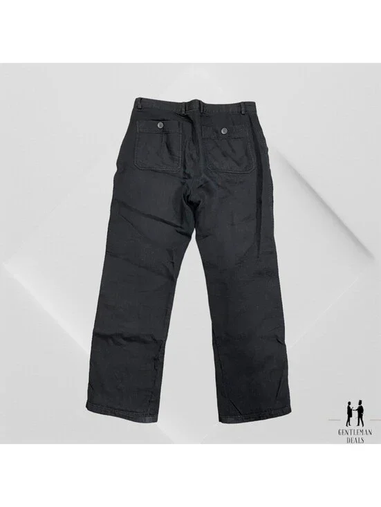 Anthony Tony Melillo Mens ATM  Black Pants Size 34 x 31 Thick Cotton Loose Pants