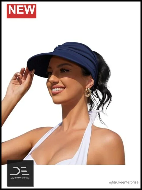 UPF 50+ Sun Visor Hat Foldable Travel Visor Lightweight Visor Hat