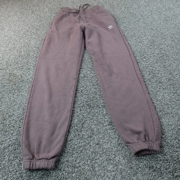 Adidas Sweatpants Mens XS‎ Purple Trefoil Warmup Jogger Drawstring Workout Gym
