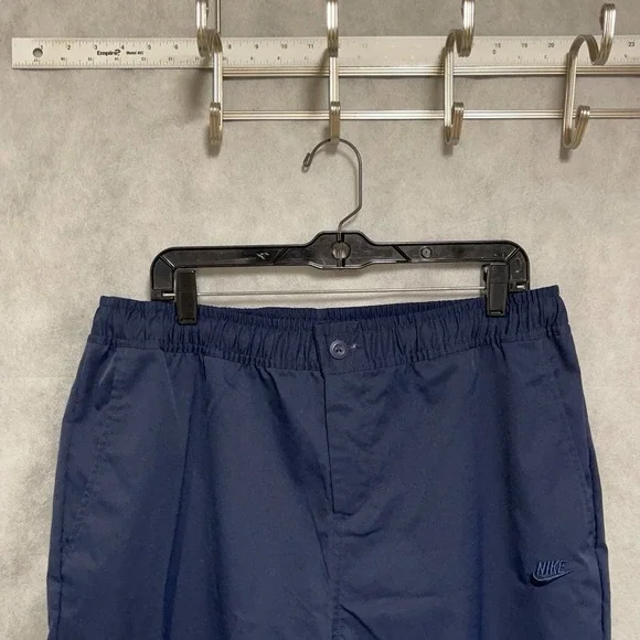 Nike Pants Men L Blu Club Woven Tapered Softshell Rain Windbreaker Active HJ1997