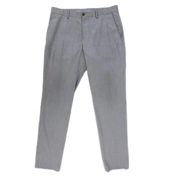 ZARA MAN Slim Tailored Trouser Dress Pant Gray Old Money Quiet Luxury Academia