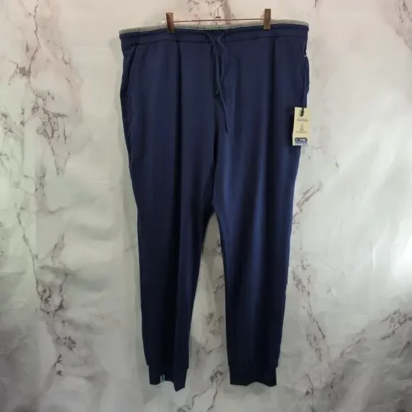 Chubbies Pants Mens XXL Blue Navy Gray Movementum Jogger Lakesides Drawstring