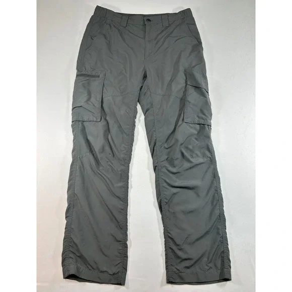 Columbia Silver Ridge Cargo Pants Mens 32x30 Grey Nylon Omni-Shade XM0104 Hiking