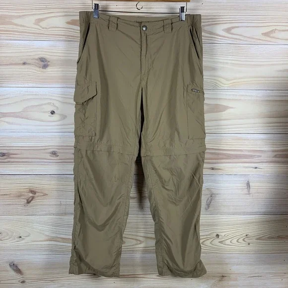 Columbia‎ Convertible Cargo Pants Mens 36x30 Hiking Omni-Shade Zip Off Utility