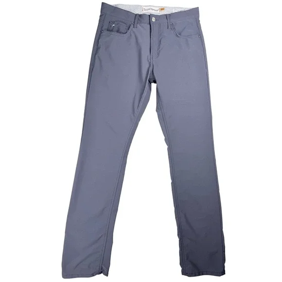 Tailor Vintage Mens Canaan Slim Fit Comfort Stretch Pants Grey 34x32 Nylon Blend