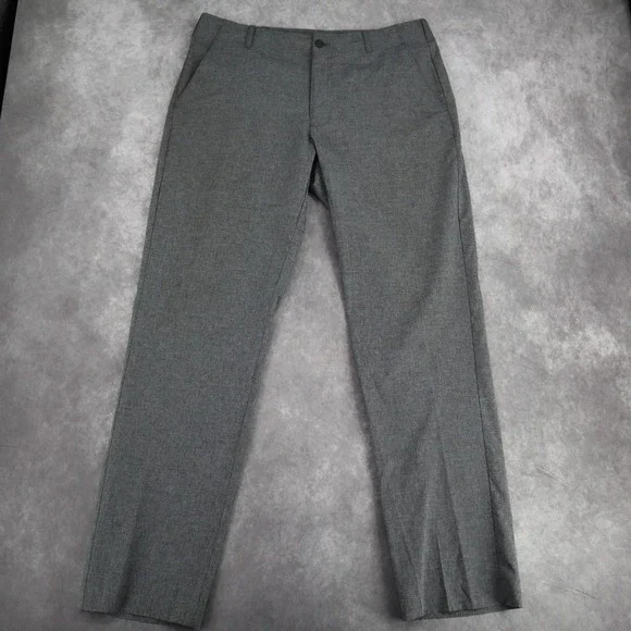 Ben Hogan Performance Pants Golf Gray 34x32 Stretch Flat Front Active Travel