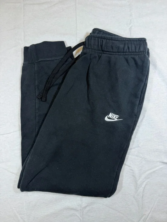 Nike Black Jogger Pants with White Swoosh