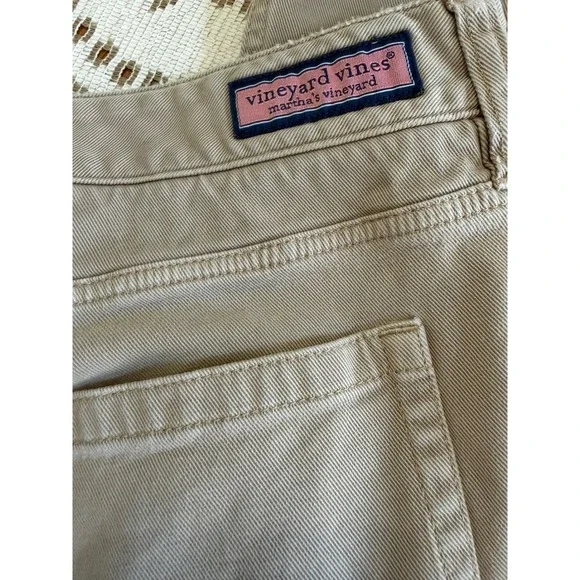 Vineyard Vines Mens 5-Pocket Pant Khaki Tan Straight Leg Chino 36x30 RN134578