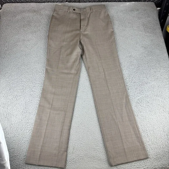 Tommy Hilfiger Tyler  Wool Stretch Dress Pants Tan Business 32x34 $190 MSR NWT