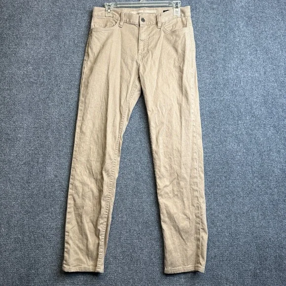 Banana Republic Traveler Pants Mens 30 Tan Maverick Linen Cotton Stretch Chino