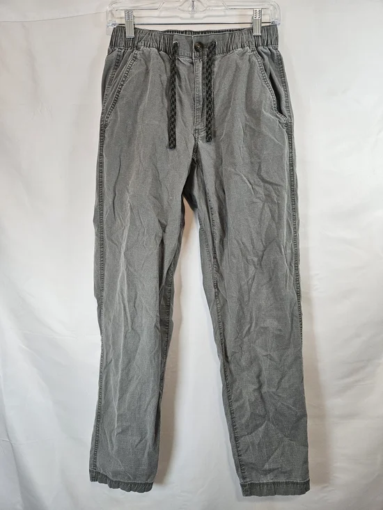 Men's Gray Drawstring Casual Pants
