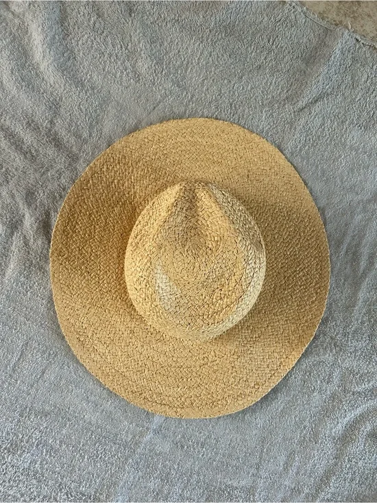 Wide Brim Straw Sun Hat - NWT