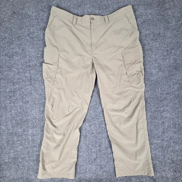 REI Mens Cargo Pants‎ Khaki Nylon Polyester Relaxed Fit Size XXL 32L
