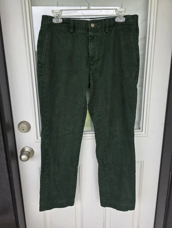 Polo Ralph Lauren Slim Fit Green Chino Pants Men's 32x30 Stretch Casual