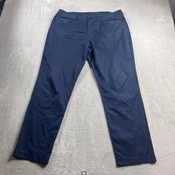Public Rec All Day Every Day 5-Pocket Pants Mens 34x30 Navy Blue Technical Chino