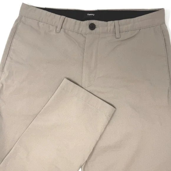 Theory Mens 30x32 Zaine P2 Barrier Twill‎ Slim Fit Chino Pants Khaki Beige