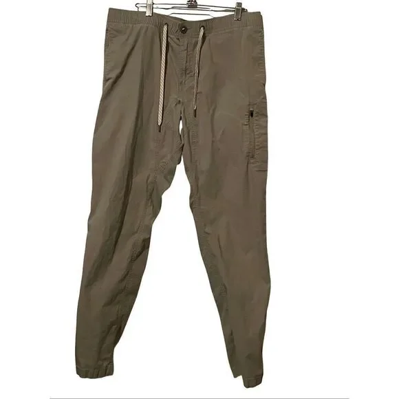 Vuori Mens Light Brown Drawstring Zip Pocket‎ Ripstop Climber Pants Size XL