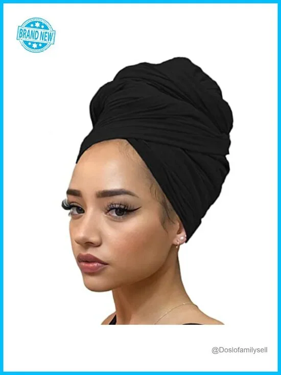 Stretch Jersey Turban Head Wrap Long Solid Scarf Shawl Hair Band Lightweight