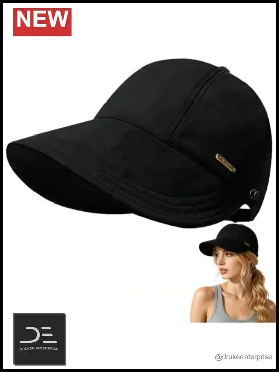 UPF 50+ Women's Sun Hat Wide Brim Adjustable Ponytail Packable Hiking Fishing