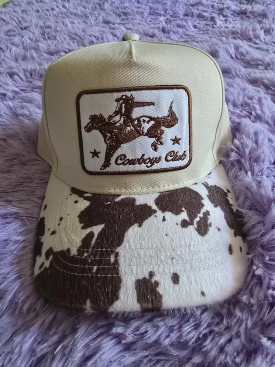 David and Young Cowhide Western Trucker Hat