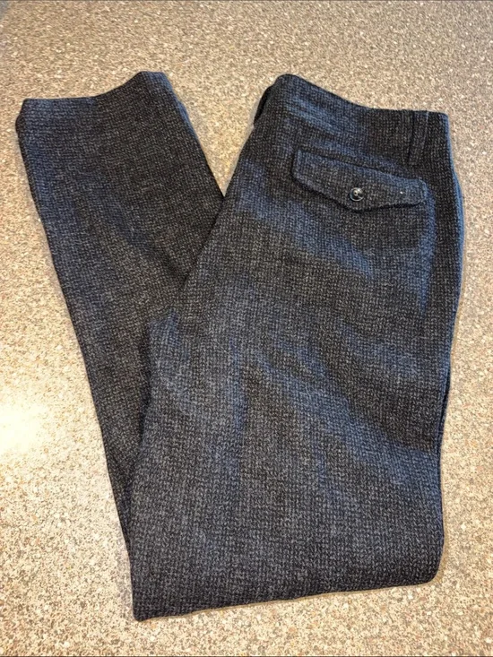Taylor Stitch Men's Charcoal Wool Blend Trousers
