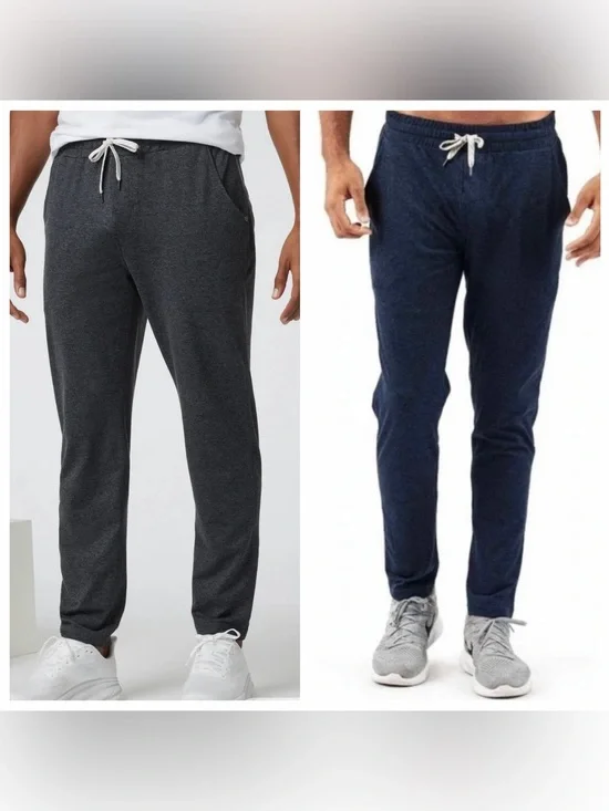 2 Pairs Vuori Ponto Performance Pants Navy Charcoal Large