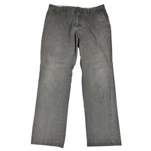 Banana Republic Aiden Chino Pants 35x29.5* Flint Grey Slim Fit Stretch Mens