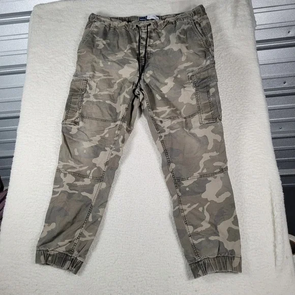 Old Navy Modern Jogger Mens XL Green Camo Built-In Flex Cargo Pants