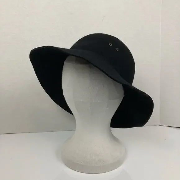 Staring at Stars Wool Felt Hat Women Black Wide Brim Boho Chic Cozy Minimal USA