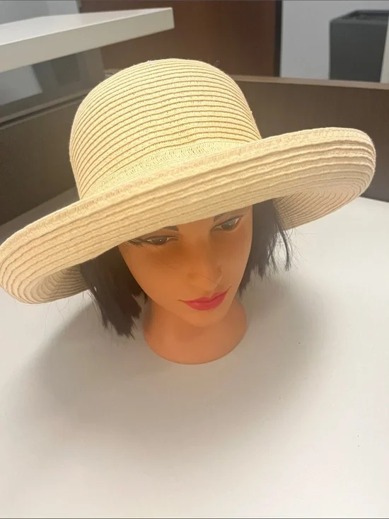 A New Day Classic Wide-Brim Straw Sun Hat - Cream