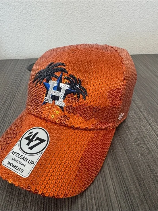 '47 Orange Sequin Houston Astros Cap