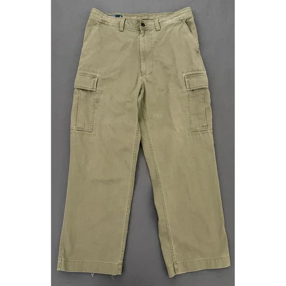 VTG Polo Ralph Lauren Pants Men's Size 36X30 Green RL 67 Chino Cargo Classic