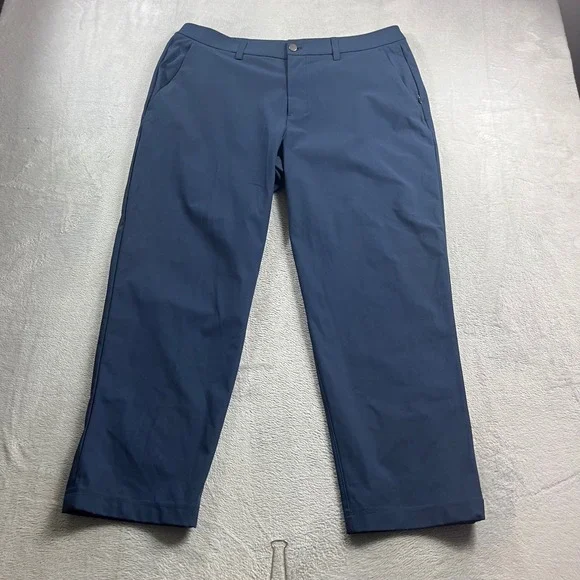 Lululemon Commission Golf Pants Mens 36 Navy Blue Stretch Chino LM5AXUS
