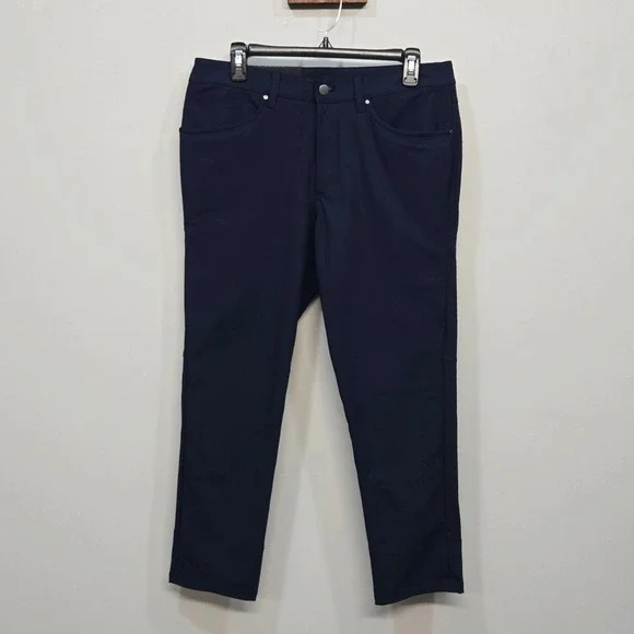 Lululemon ABC Slim Pants Men 32x28 True Navy Warpstreme 5 Pocket NWT Stretch