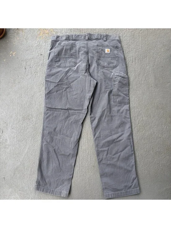 Carhartt Relaxed Fit Straight Rigby Dungaree Gray Workwear Pants 40x32