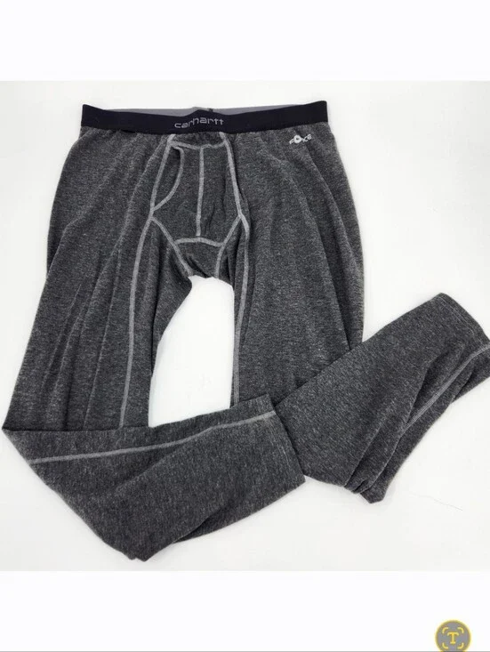 Carhartt Force Midweight Synthetic Wool Blend Base Layer Pant Mens Size XL Gray
