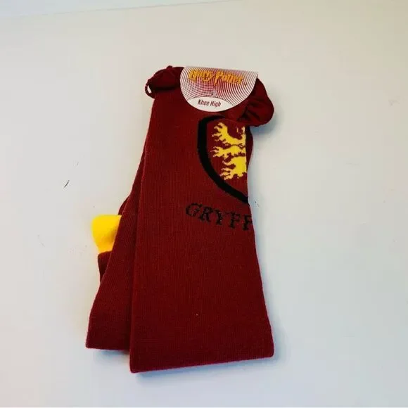 Harry Potter Knee High Gryffindor Socks NWT‎